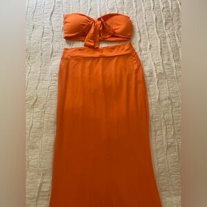 Elegant Orange Women's Skirt